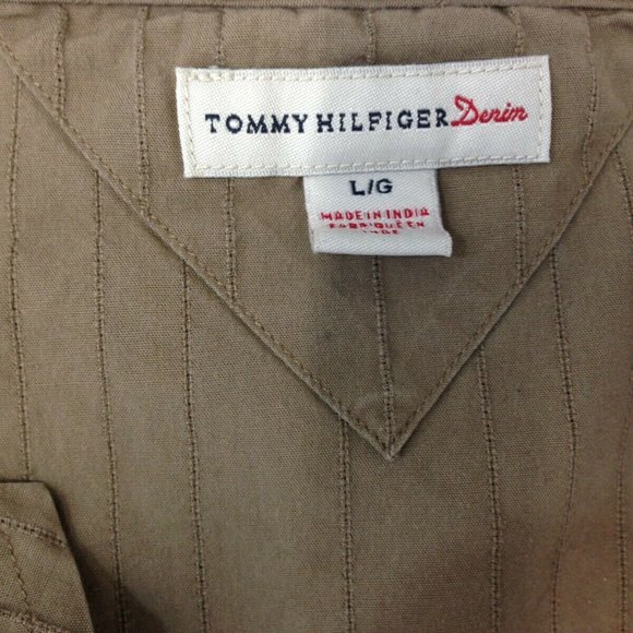 Tommy Hilfiger Top Women's Large Brown Striped - Picture 6 of 7
